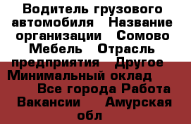 Водитель грузового автомобиля › Название организации ­ Сомово-Мебель › Отрасль предприятия ­ Другое › Минимальный оклад ­ 15 000 - Все города Работа » Вакансии   . Амурская обл.